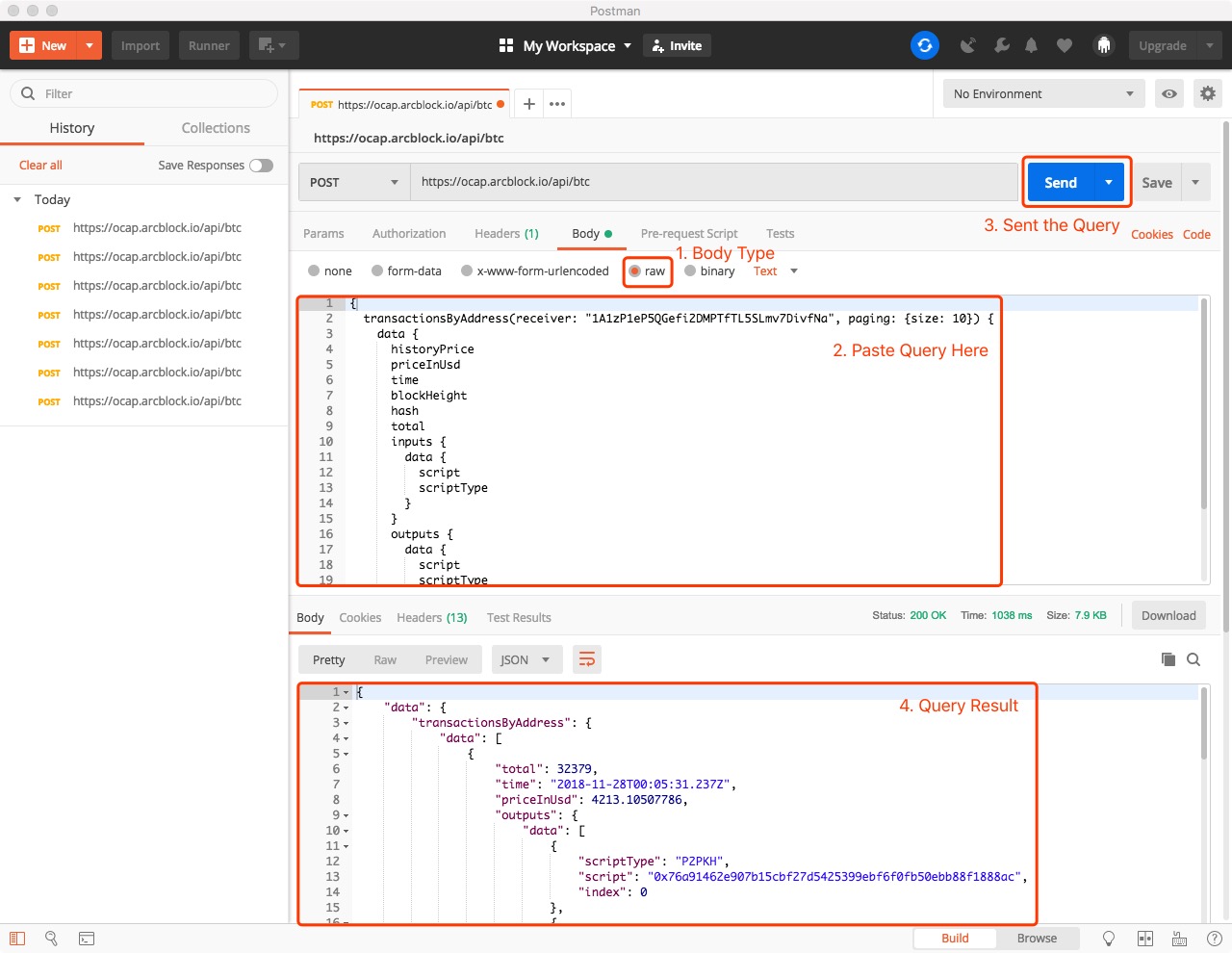 Query with Postman